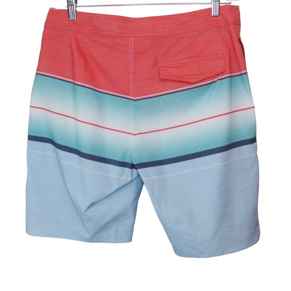 Goodfellow Pink & Blue Striped Swim Trunks Shorts Size 34 Men's Retro - Picture 3 of 6